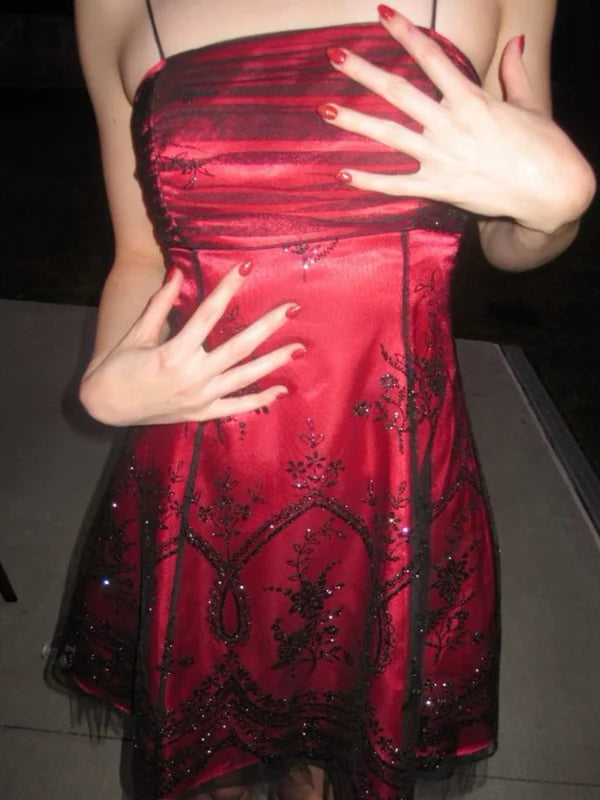 NiceVestidos--Burgundy exquisite beaded short homecoming dress prom dress NV5695