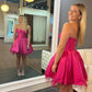 Fuchsia Sweetheart A-Line Short Homecoming Gown Party Dress nv2143