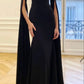 Vintage Mermaid Black Birthday Party Dress Prom Dress with Cape Evening Dress nv1946