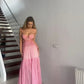 Pink A-line Backless Evening Dress Long Pink Ball Gown Party Dress nv2034