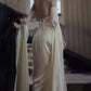 White solid color off-shoulder suspenders sexy elegant charming mermaid long ball gown evening dress party dress nv2329