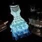Blue gorgeous fashion homecoming dress short satin prom dress party dress nv4311