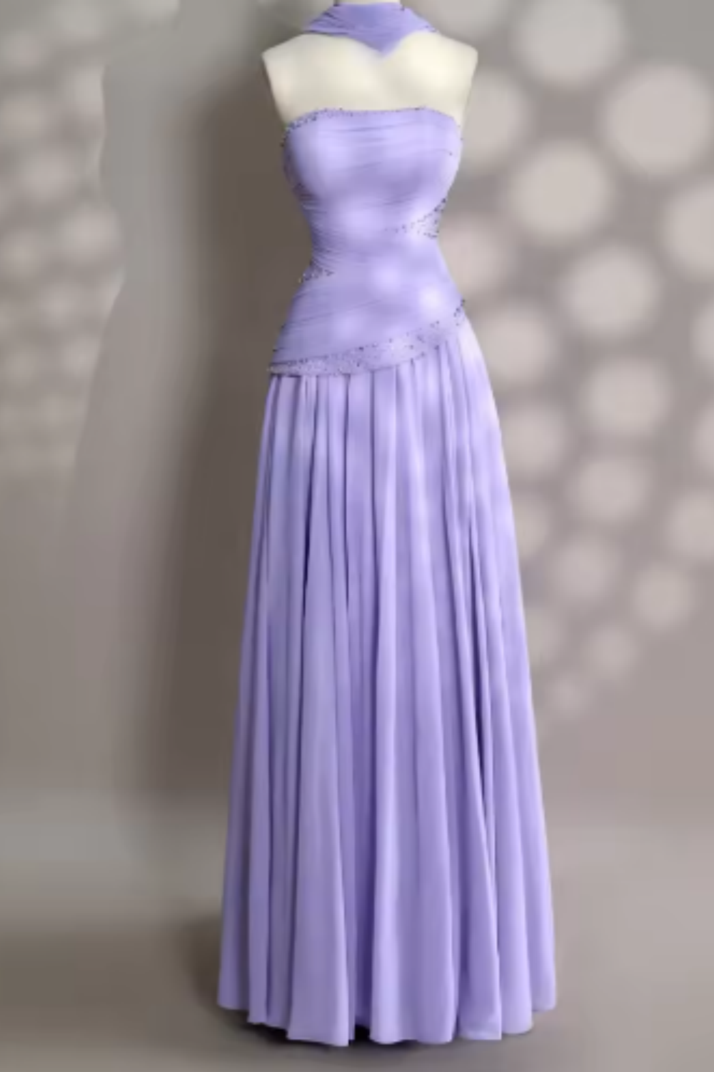 Purple Fashion Elegant Exquisite Beaded Spaghetti Strap A-Line Long Tulle Formal Prom Dress Evening Gown Party Dress nv3686