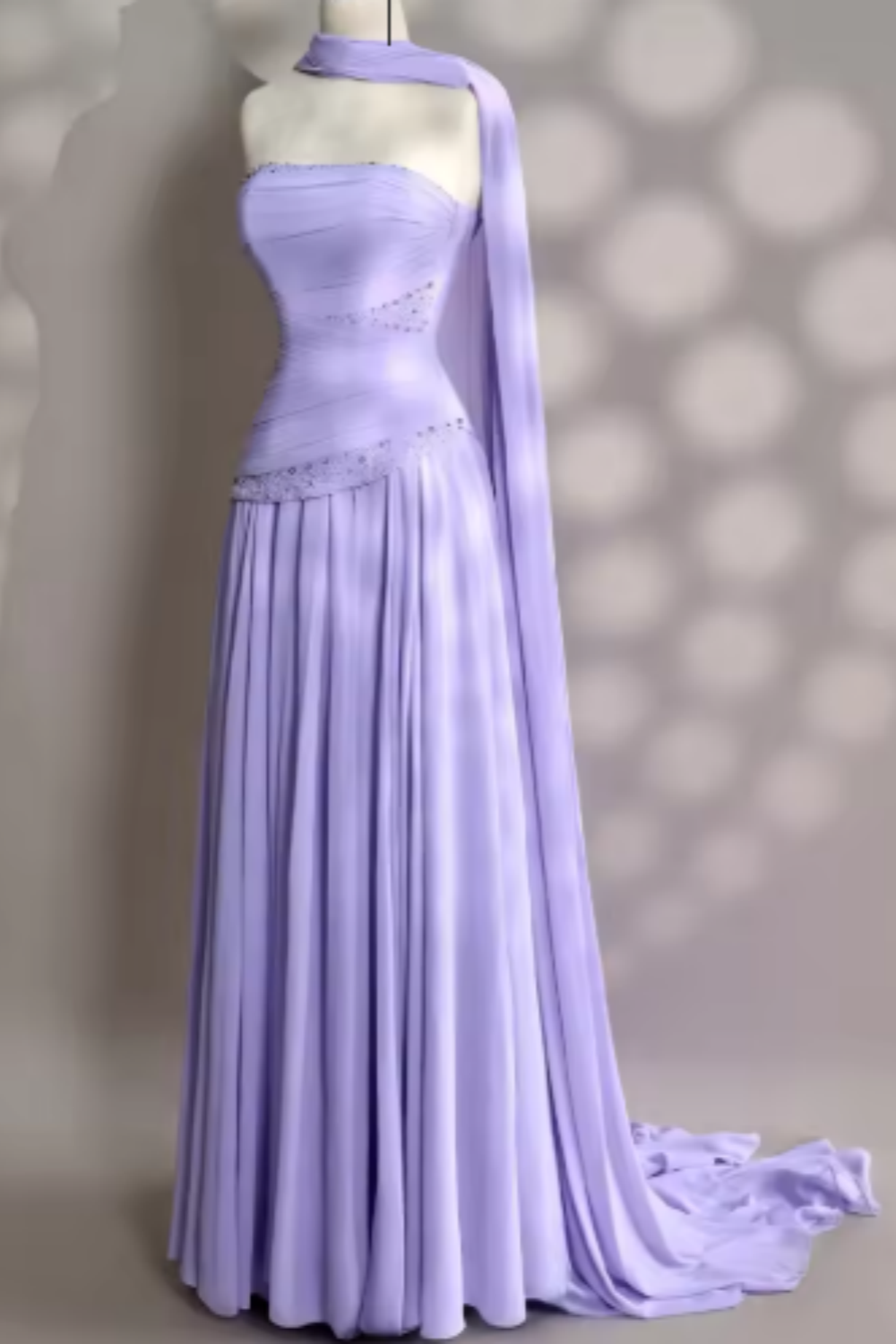 Purple Fashion Elegant Exquisite Beaded Spaghetti Strap A-Line Long Tulle Formal Prom Dress Evening Gown Party Dress nv3686