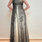 Brown Elegant Fashion Exquisite Spaghetti Strap Long Tulle Ball Gown Evening Dress Party Dress Prom Dress nv3978