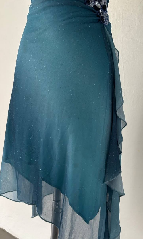 Blue rhinestone sparkling fashion short chiffon homecoming dress party dress nv4587