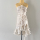 White elegant short chiffon party dress evening gown ball gown nv4596