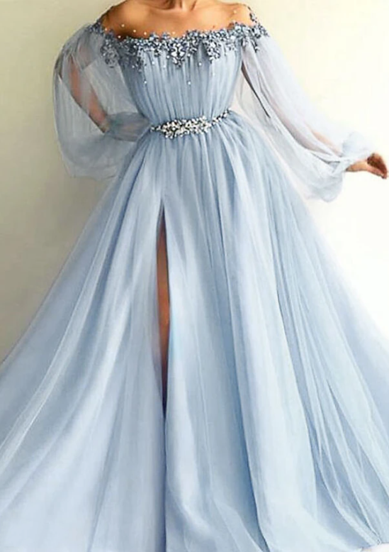 Blue/Green New Fashion Evening Dress Prom Gown nv75