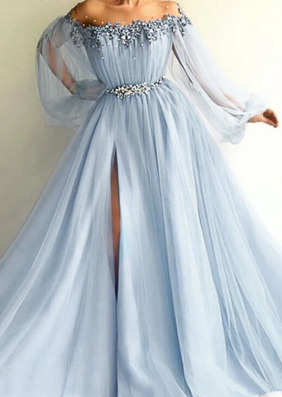Blue/Green New Fashion Evening Dress Prom Gown nv75