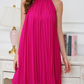 Pink halter short mini homecoming dress birthday party dress nv2876