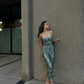 Green shiny sequins long evening dress homecoming dress cocktail party dress nv4759