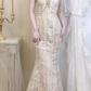 Ivory White Vintage Elegant Long Prom Gown Evening Dress Party Dress nv4760