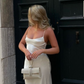 White Solid Color Fashion Elegant Long Satin Wedding Bridesmaid Dress Guest Party Dress Prom Dress Evening Dress Prom Dress nv3936
