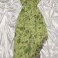 Green Shiny Sequin Beaded Floral Long Chiffon Prom Dress Evening Dress Party Dress nv5133