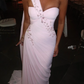 Pink floral elegant sweetheart neckline off-the-shoulder long chiffon prom dress evening gown nv5217