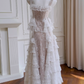 NiceVestidos-Sweet Long Dress French Cake Sling Suit High-End White Fashion Two-Piece Suit nv5547