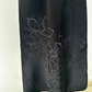 NiceVestidos--Black Floral Short Satin Homecoming Dress Nv5579