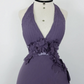 NiceVestidos-Purple strappy floral long chiffon prom dress Nv5627