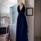 NiceVestidos-Dark blue shiny fashion gradient long chiffon prom dress evening dress Nv5629