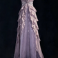 NiceVestidos--Lavender Star - Studded Bead - Embroidered Chiffon Ruffled Halter Floor - Length Ceremony Gown NV5812