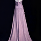 NiceVestidos--Lavender Star - Studded Bead - Embroidered Chiffon Ruffled Halter Floor - Length Ceremony Gown NV5812