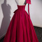 Hot Pink Satin One Shoulder Bow Long Ball Gown Evening Dress nv1904