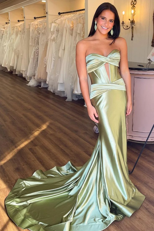 Unique Satin Off The Shoulder Long Prom Dress with Slit nv1222