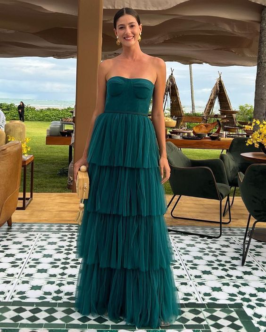 Dark Green Long prom dresses party dress nv1160