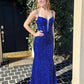 Blue Sequins Prom Dresses Long Party Dress Formal Dress nv1742