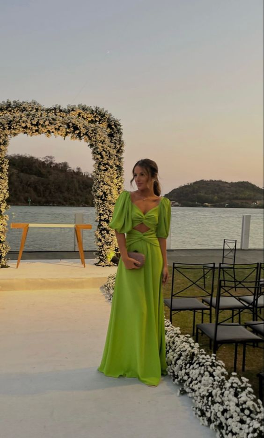 Green Long Prom Dresses,A-line Evening Gowns,Party Dresses nv1323