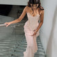 Strapless A-line Pink Ball Gown Mermaid Evening Prom Dress  nv1743