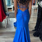 Royal Blue Mermaid Elegant Long Ball Gown Evening Dress nv2162