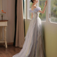 Off Shoulder Sequin Tulle Long Prom Dress, Formal Evening nv1319