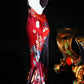 Red Charming Floral Long Satin Prom Dress Evening Dress Party Dress nv5137