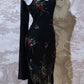 Black Floral Long Chiffon Prom Dress Evening Dress Party Dress nv5131