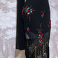 Black Floral Long Chiffon Prom Dress Evening Dress Party Dress nv5131