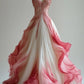 Pink Gradient Fashion Long Tulle Elegant Ball Gown Evening Dress Formal Party Dress nv3454