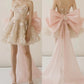 Pink Sweet Delicate Beaded Sparkling Sequins Short Mini Tulle Homecoming Gown Prom Gown Evening Gown Birthday Gown nv2797