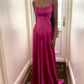 Simple Brown Spaghetti Straps A Line Prom Dress Party Dress nv1713