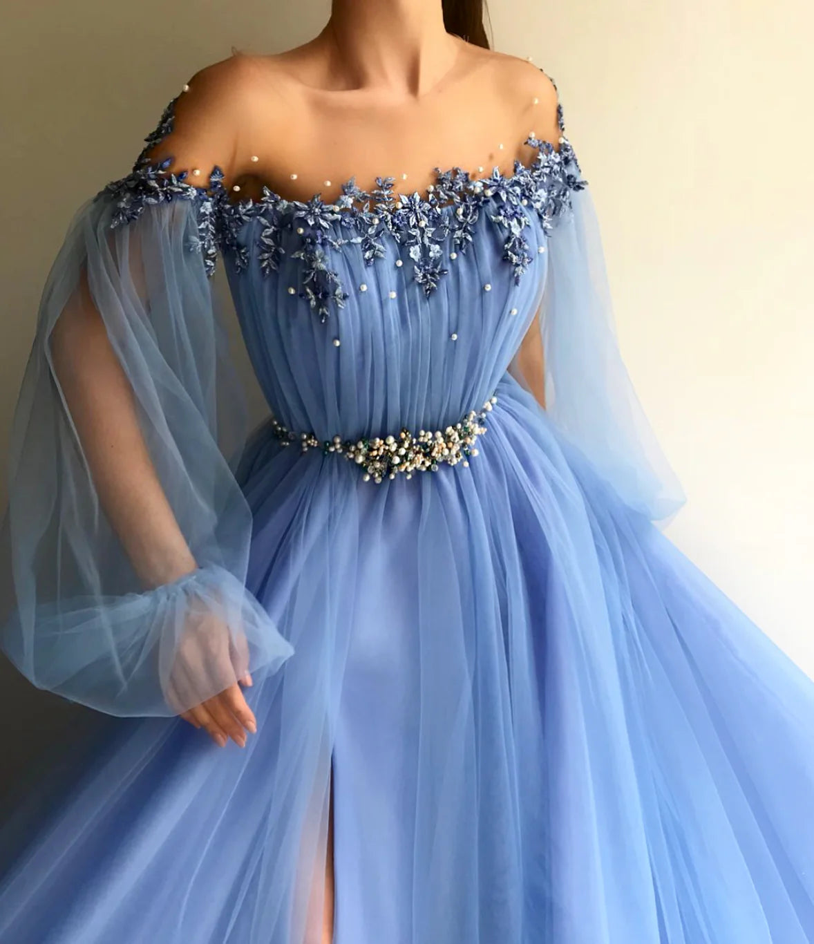 Blue/Green New Fashion Evening Dress Prom Gown nv75