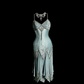 Haze blue satin handmade beading exquisite beautiful short homecoming dress prom dress evening dress birthday party dress nv4719