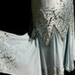 Haze blue satin handmade beading exquisite beautiful short homecoming dress prom dress evening dress birthday party dress nv4719