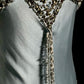 Haze blue satin handmade beading exquisite beautiful short homecoming dress prom dress evening dress birthday party dress nv4719