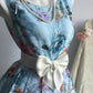 ✨Blue floral pretty date short chiffon homecoming dress party dress nv5433