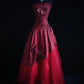 NiceVestidos--Glamorous Embroidered Red Strapless Evening Dress NV5788