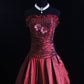NiceVestidos--Glamorous Embroidered Red Strapless Evening Dress NV5788