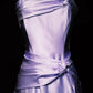 Vintage Purple Satin Long Formal Dress NV6607