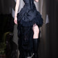 Black Lace Corset Long Chiffon Prom Dress Evening Dress Party Dress nv5132