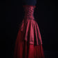 NiceVestidos--Glamorous Embroidered Red Strapless Evening Dress NV5788