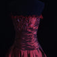 NiceVestidos--Glamorous Embroidered Red Strapless Evening Dress NV5788